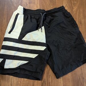 Adidas Originals Big Trefoil Track Shorts Adult Small Men's Running Black